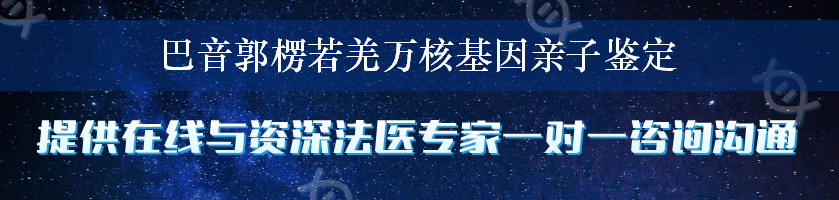 巴音郭楞若羌万核基因亲子鉴定